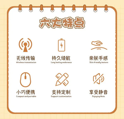 Lilo & Stitch Exquisite and Compact Bluetooth 5.0 Wireless Mouse Office Laptop Tablet Portable Silent True Wireless Mouse