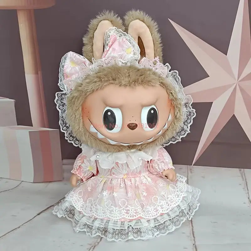 LABUBU Time To Chill TPR Vinyl Doll Clothes Changeable Outfit Set Dress Up Costume Replacement Collectible Toy Gift