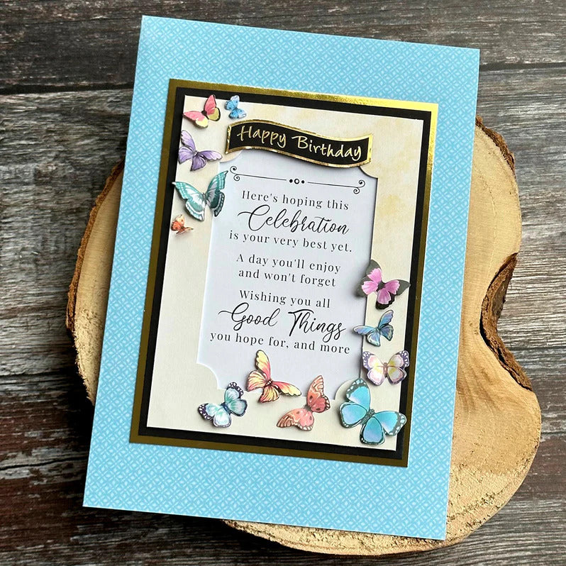 Découpage Découpé à l'Emporte-Pièce - Un Kaléidoscope de Papillons (Lot de 2)