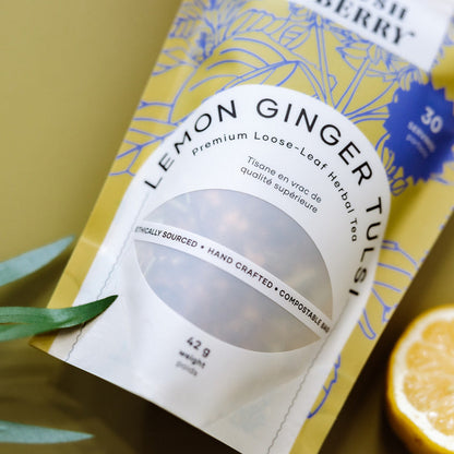 Thé biologique citron, gingembre et tulsi