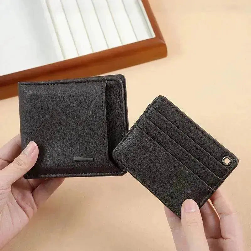 Portefeuille court multifonction grande capacité pour homme