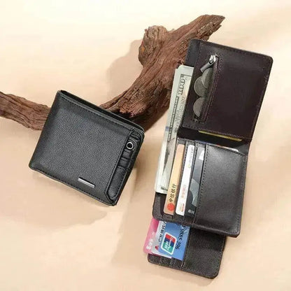 Portefeuille court multifonction grande capacité pour homme