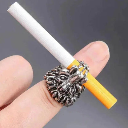 Silver Finger Ring Holder for Smoking