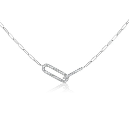 Modern Sterling Silver Link Necklace