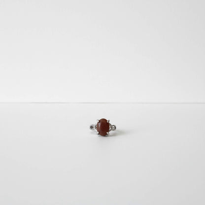 Oval Stone Silver Ring  | Elegant Rings