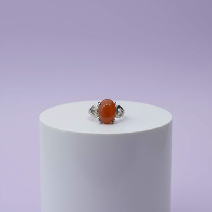 Oval Stone Silver Ring  | Elegant Rings