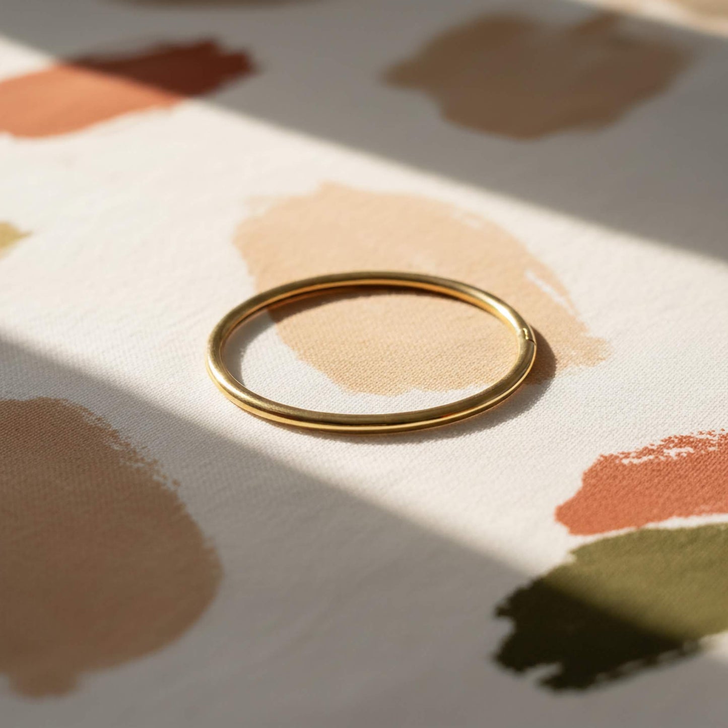 Gold Plated Simple Pipe Bangle