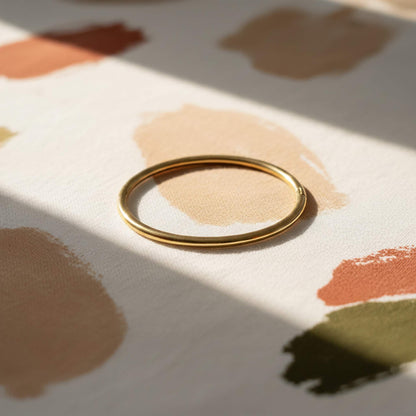 Gold Plated Simple Pipe Bangle