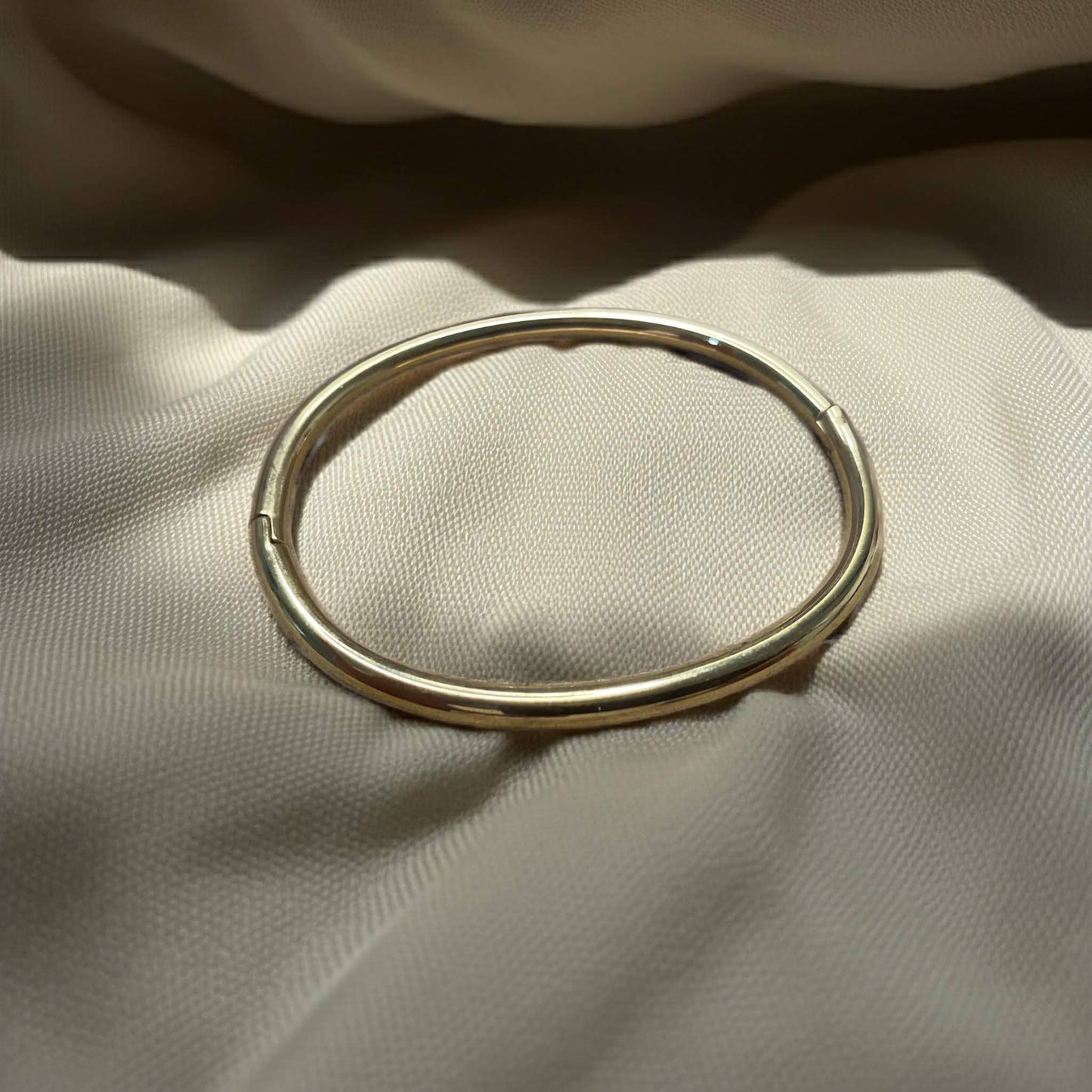 Gold Plated Simple Pipe Bangle