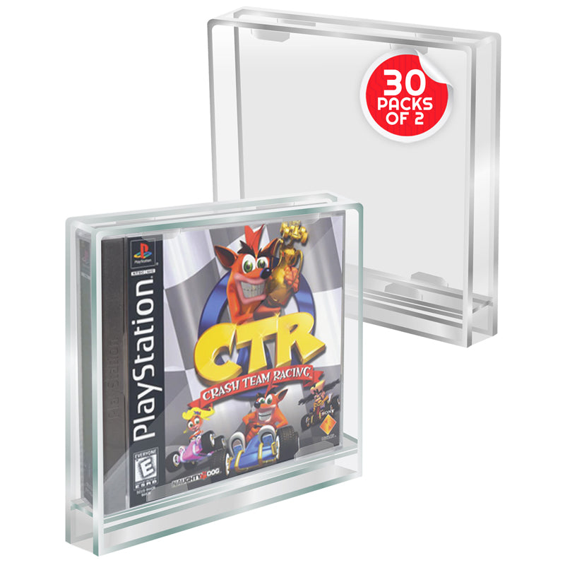 EVORETRO Video Game Acrylic Case for PlayStation Single-CD PS1
