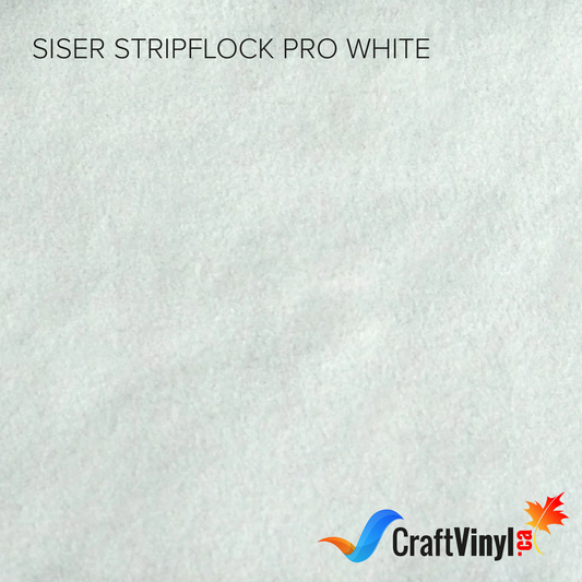 Siser White StripFlock Pro Heat Transfer Vinyl