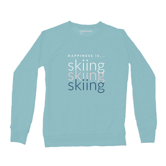 Women's Skiing Skiing Skiing Crew Sweatshirt, Teal