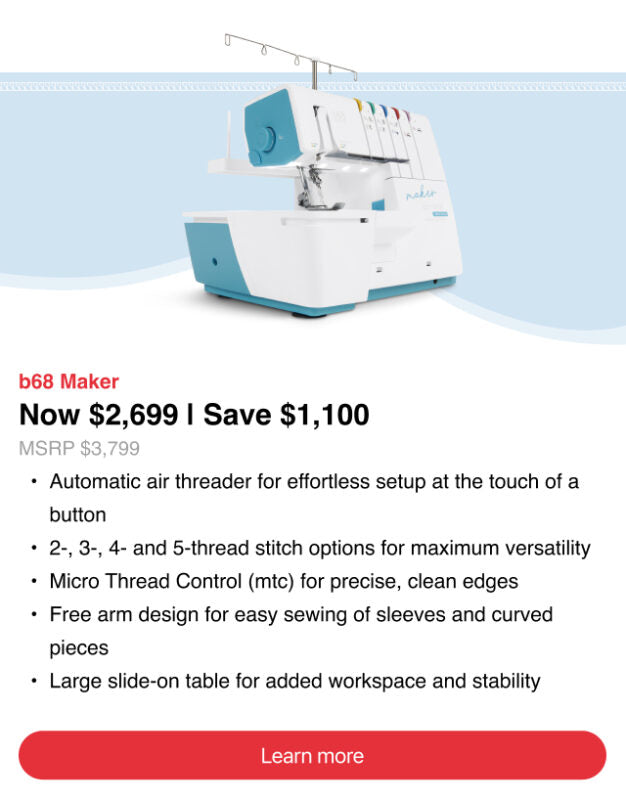 Bernette B68 Airlock Serger/Cover Maker Edition