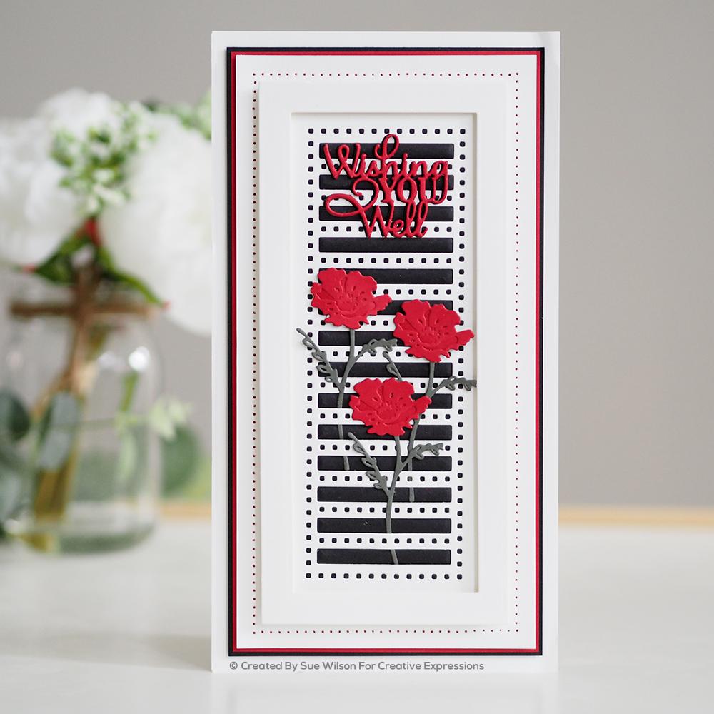 Sue Wilson Slimline Decorative Squared Stripes Craft Die