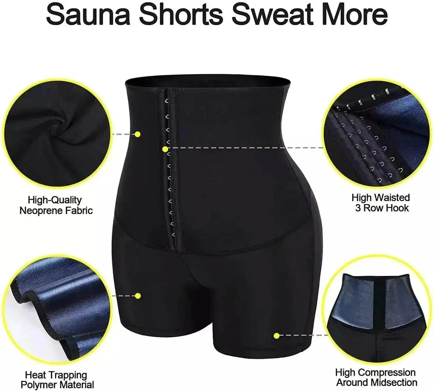 Slimming Waist Trainer Shapewear Tummy Hot Thermo Sweat Body Shaper Short