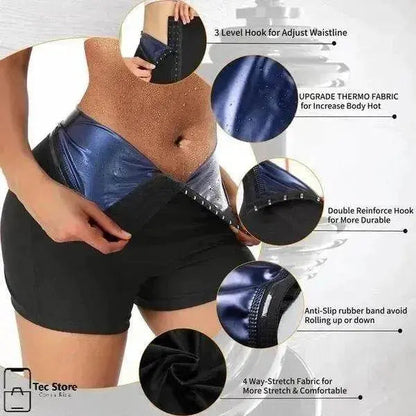 Slimming Waist Trainer Shapewear Tummy Hot Thermo Sweat Body Shaper Short