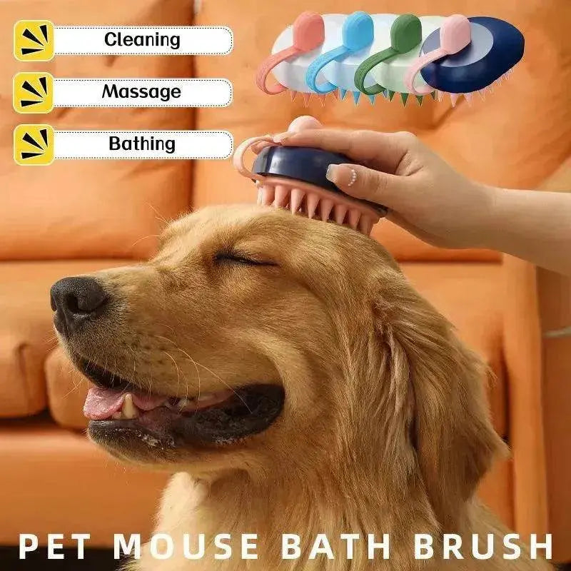 Brosse de Massage en Silicone Souple pour Animaux de Compagnie, Peigne Dépilatoire Portable, Brosse de Bain, Shampooing, Outil de Nettoyage pour Chiens et Chats, Produits pour Animaux de Compagnie