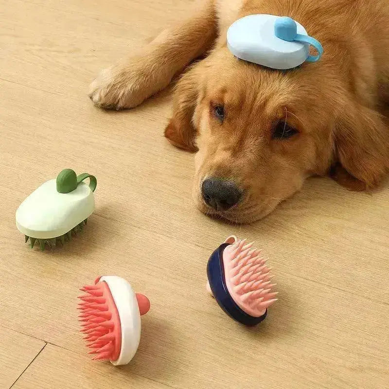 Brosse de Massage en Silicone Souple pour Animaux de Compagnie, Peigne Dépilatoire Portable, Brosse de Bain, Shampooing, Outil de Nettoyage pour Chiens et Chats, Produits pour Animaux de Compagnie