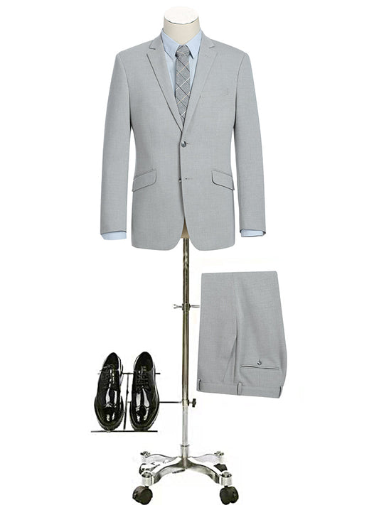 CRÉEZ VOTRE ENSEMBLE : Nouveaux costume gris clair (L'ensemble comprend un costume deux pièces, une chemise, une cravate ou un nœud papillon, et une pochette assortie)