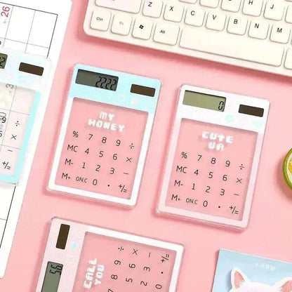 Solar Energy Mini Portable Calculator School Supplies Kawaii
