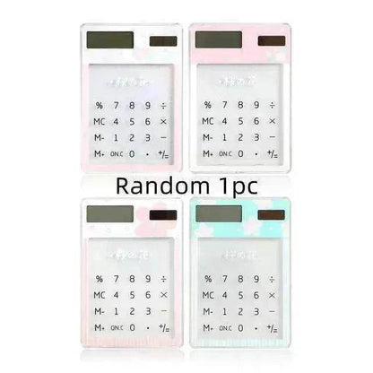 Solar Energy Mini Portable Calculator School Supplies Kawaii