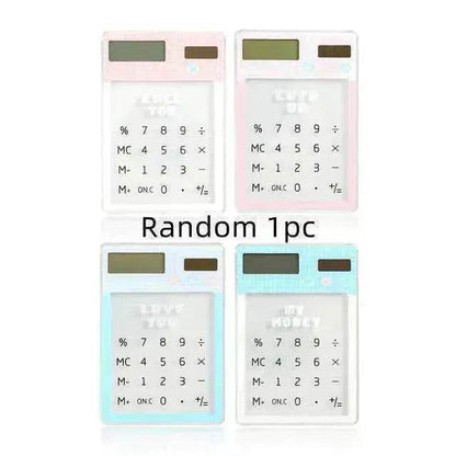 Solar Energy Mini Portable Calculator School Supplies Kawaii