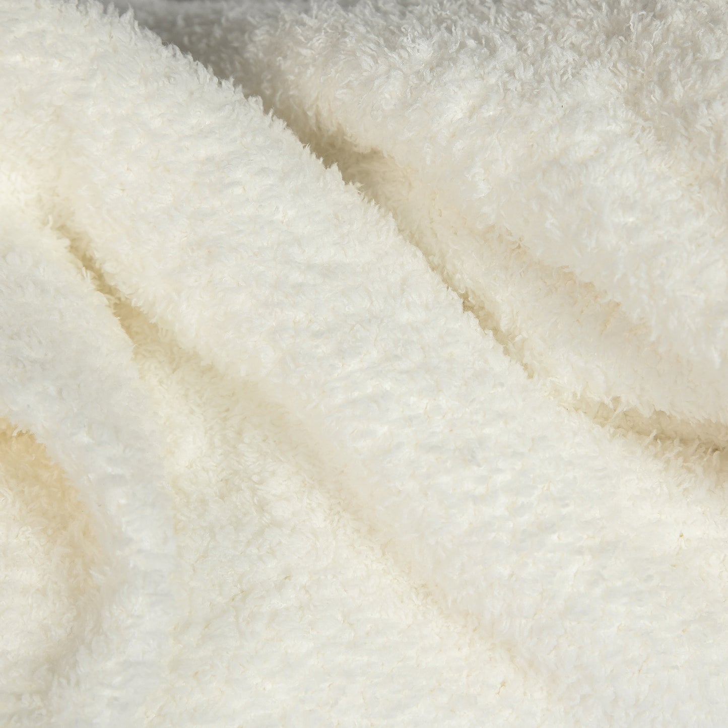 White Solid Double Layered Extended Throw