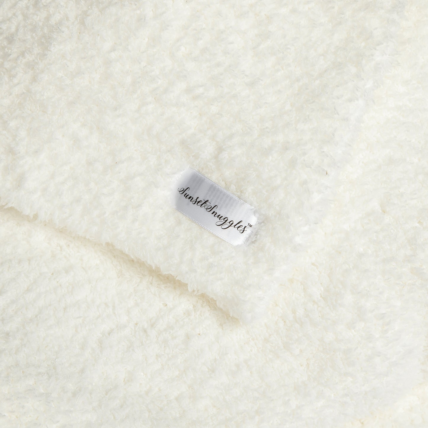 White Solid Double Layered Extended Throw