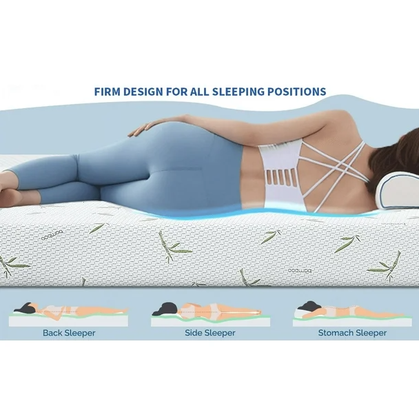 UltraFlex® SolidSleep - Confort Réversible FERME Fabriqué au Canada avec Gel Injecté, Soulagement de la Pression, Technologie de Refroidissement, Housse en Bambou, Mousse Certifiée CertiPUR-US® (Fabriqué au Canada)