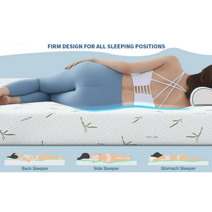 UltraFlex® SolidSleep - Confort Réversible FERME Fabriqué au Canada avec Gel Injecté, Soulagement de la Pression, Technologie de Refroidissement, Housse en Bambou, Mousse Certifiée CertiPUR-US® (Fabriqué au Canada)