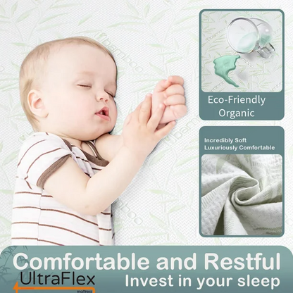 UltraFlex® SolidSleep - Confort Réversible FERME Fabriqué au Canada avec Gel Injecté, Soulagement de la Pression, Technologie de Refroidissement, Housse en Bambou, Mousse Certifiée CertiPUR-US® (Fabriqué au Canada)