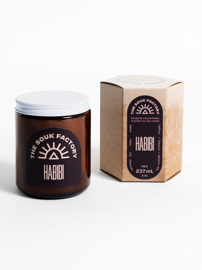 Bougie Habibi - Safran, tabac & lait d’amande