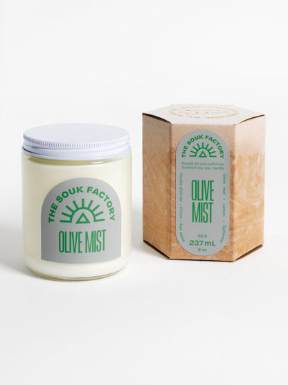 Bougie Olive Mist - Olivier, citron & sel de mer