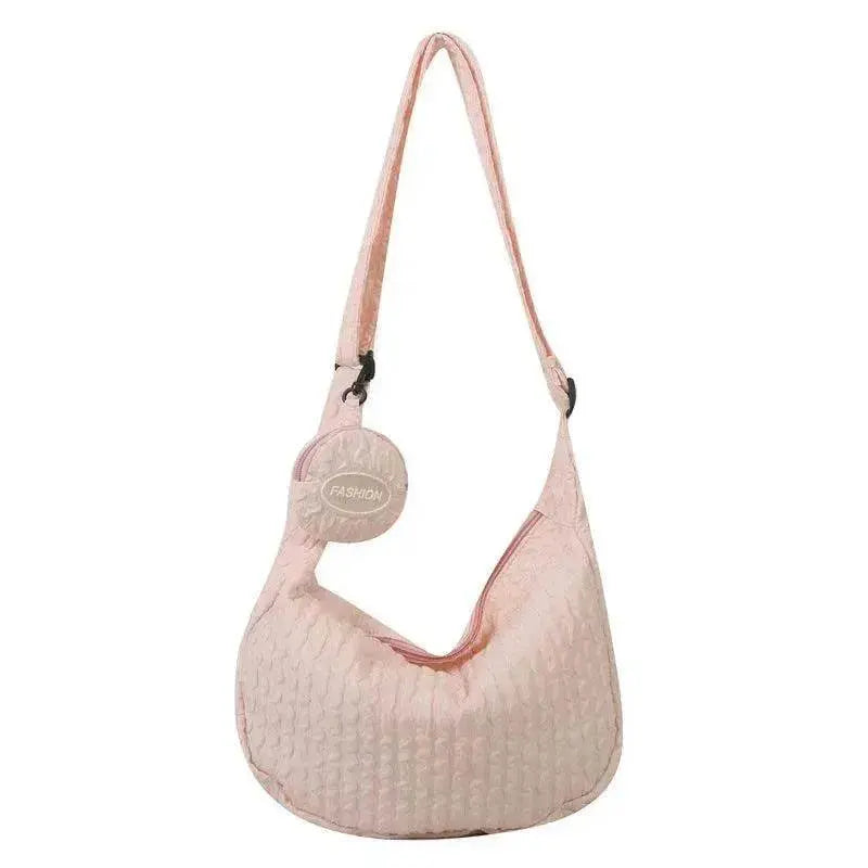 South Korea Ins Girl's Fashionable Cloud Puff Flower Shoulder Bag