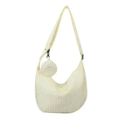 South Korea Ins Girl's Fashionable Cloud Puff Flower Shoulder Bag