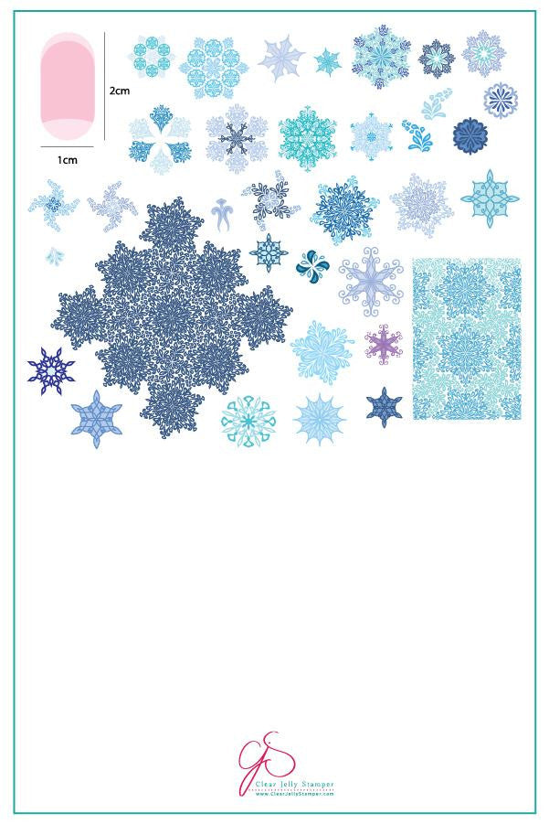 Clear Jelly Stamper - Frozen Flakes