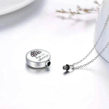 Sterling 925 Silver Heart Urn Engraved Cremation Necklace for Ashes