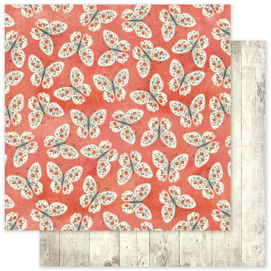 Papier 30,5 x 30,5 cm Strawberry Friends Basics C (Paquet de 12) 34893