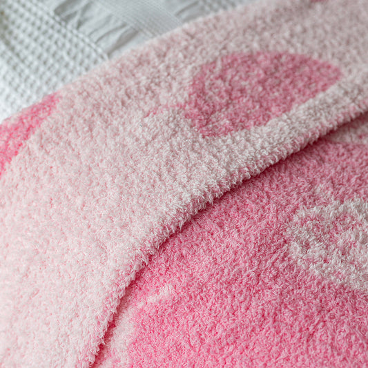 Cotton Candy Strawberry Print Extended Throw