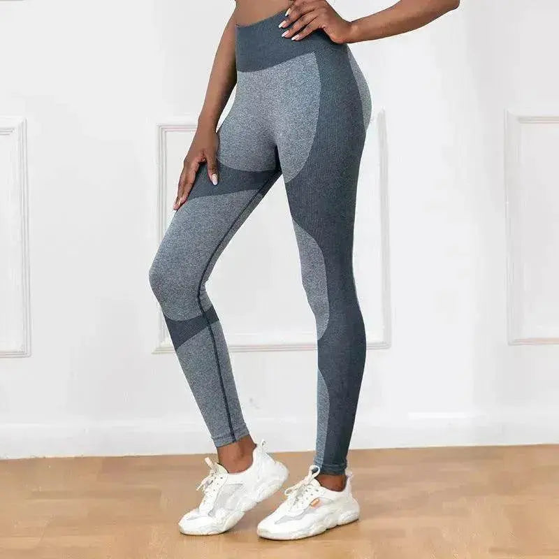 Pantalon de yoga imprimé rayé Taille haute Legging sans couture extensible Remonte-fesses Séchage rapide Course Sport Fitness Pantalon Vêtements pour femmes