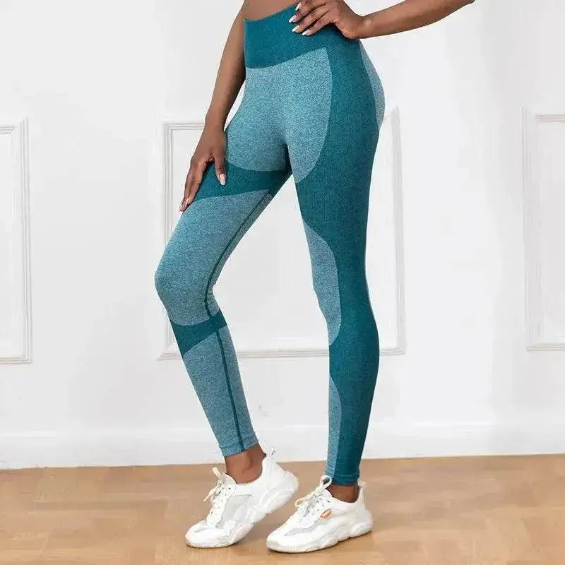 Pantalon de yoga imprimé rayé Taille haute Legging sans couture extensible Remonte-fesses Séchage rapide Course Sport Fitness Pantalon Vêtements pour femmes