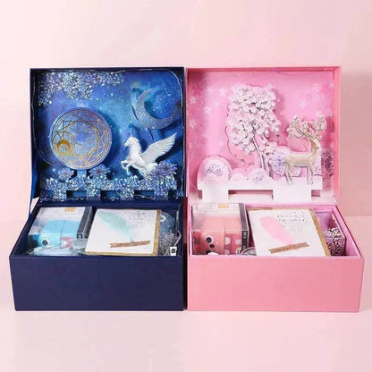 Student Exquisite Three-dimensional Stationery Set Gift Box School Supplies Spree