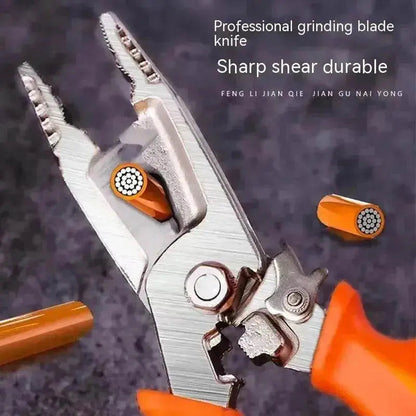 Stylish 7-in-1 Multifunctional High Carbon Steel Wire Stripping Plier