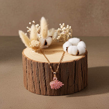 Swan Necklace Pendant & Ear Studs