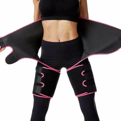Sweat High Waist Thigh Trimmer Butt Lifter Shapewear Belt 3 In 1 Adjustable Belt