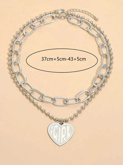 Sweet Commuter Student Necklace Pure Color Women's Jewelry