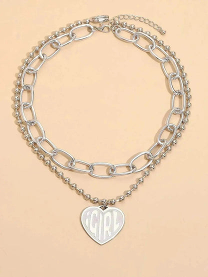 Sweet Commuter Student Necklace Pure Color Women's Jewelry