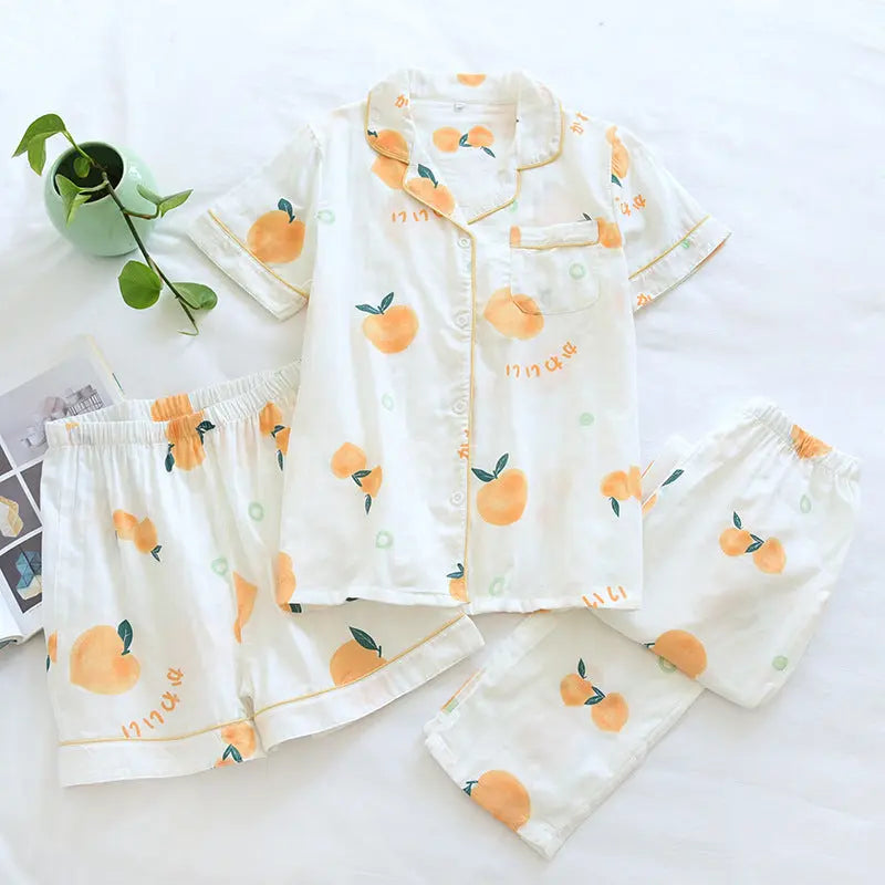 Sweet Purified Cotton Gauze Pajamas For Women