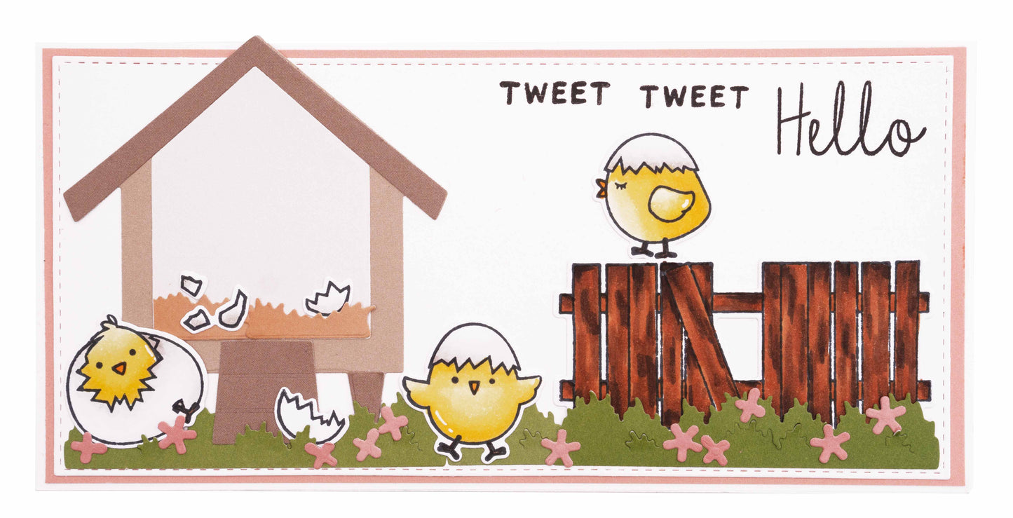 SS Cutting Die Henhouse Sweet Stories 130x270x1mm 17 PC nr.207