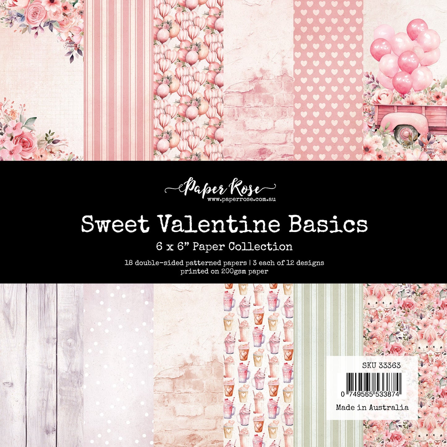 Sweet Valentine Basics 6x6 Paper Collection 33363